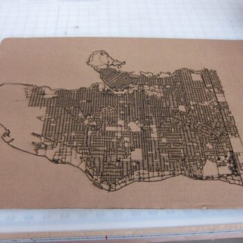 Intra απο ξύλο plywood 3mm-4mm πάχος - Χαραγμένος ξύλινος χάρτης του Βανκούβερ Δίασταση 30x30 cm Intraeaxys-zo9ywj47 - Image 3