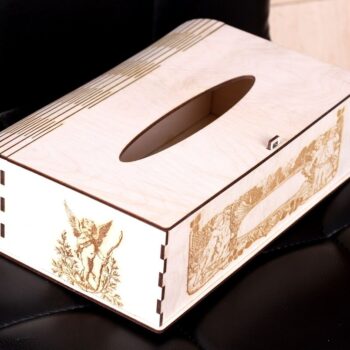 Intra απο ξύλο plywood 3mm-4mm πάχος - Κουτί χαρτιού Χαραγμένο Κόντρα πλακέ θήκης χαρτιού Δίασταση 30x30 cm Intraeaxys-ro6yme37 - Image 1