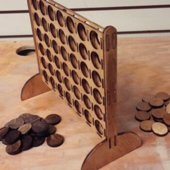 Intra απο ξύλο plywood 3mm-4mm πάχος - Connect Four Game Δίασταση 30x30 cm Intraeaxys-91jvdg1m - Image 1