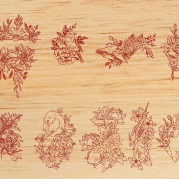 Intra απο ξύλο plywood 3mm-4mm πάχος - Χάραξη με λέιζερ Λουλούδια Ζώα Δίασταση 30x30 cm Intraeaxys-d1lv3ygo - Image 1