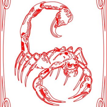 Intra απο ξύλο plywood 3mm-4mm πάχος - Ντουλάπι Κουζίνας Πόρτα Σκορπιός Χαραγμένο Δίασταση 30x30 cm Intraeaxys-91jg641m - Image 1