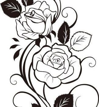 Intra απο ξύλο plywood 3mm-4mm πάχος - Rose Vine σχέδιο διανυσματική τέχνη Δίασταση 30x30 cm Intraeaxys-r1z5d21l - Image 1