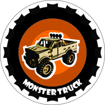 Intra απο ξύλο plywood 3mm-4mm πάχος - Monster Truck Δίασταση 30x30 cm Intraeaxys-qomp98o3 - Image 1