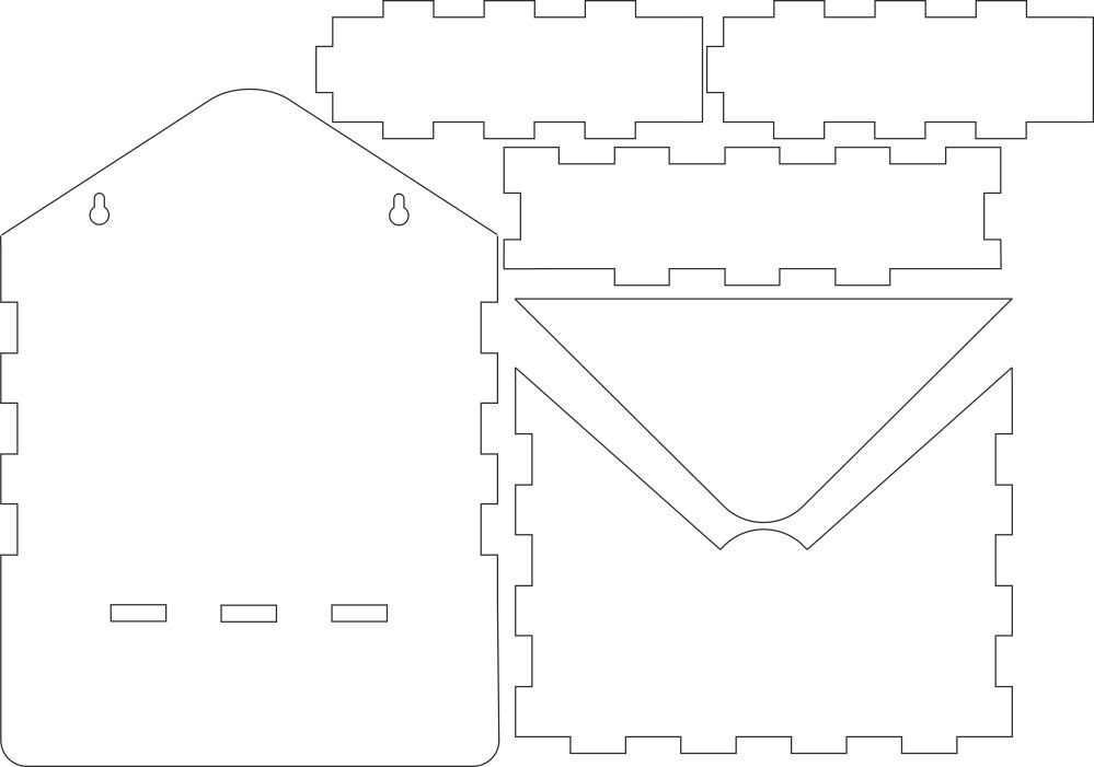 Intra απο ξύλο plywood 3mm-4mm πάχος - Klyuchnitsa Konvert 6mm Δίασταση 30x30 cm Intraeaxys-07503k1z