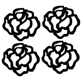 Intra απο ξύλο plywood 3mm-4mm πάχος - Ρόζα Δίασταση 30x30 cm Intraeaxys-eo4k097j - Image 1