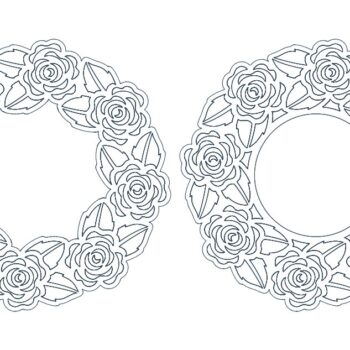 Intra απο ξύλο plywood 3mm-4mm πάχος - Τριαντάφυλλο πλαίσιο Δίασταση 30x30 cm Intraeaxys-d1l68p1m - Image 1