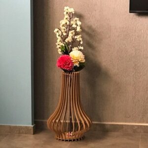 Intra απο ξύλο plywood 3mm-4mm πάχος - Ξύλινο δάπεδο βάζο λουλουδιών Δίασταση 25x30 cm Intraeaxys-ro6y5p67