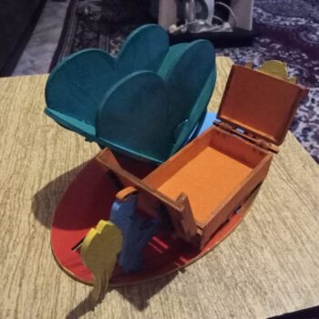 Intra απο ξύλο plywood 3mm-4mm πάχος - Κουτί δώρου λουλουδιών Δίασταση 30x30 cm Intraeaxys-d1lv8yxo - Image 4