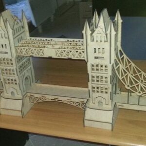 Intra απο ξύλο plywood 3mm-4mm πάχος - Μοντέλο τρισδιάστατου παζλ London Bridge Δίασταση 40x50 cm Intraeaxys-pok6487j