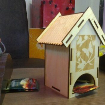 Intra απο ξύλο plywood 3mm-4mm πάχος - Σπίτι τσαγιού Δίασταση 40x50 cm Intraeaxys-eo0e6w1g - Image 1