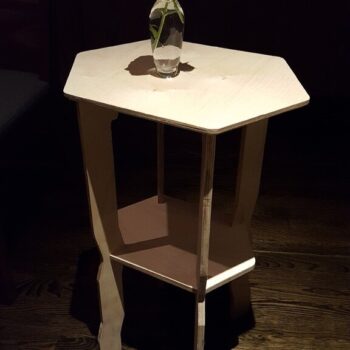 Intra απο ξύλο plywood 3mm-4mm πάχος - Μικρό Τελικό Τραπέζι Δίασταση 30x30 cm Intraeaxys-078yk0mo - Image 1