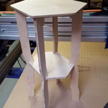 Intra απο ξύλο plywood 3mm-4mm πάχος - Μικρό Τελικό Τραπέζι Δίασταση 30x30 cm Intraeaxys-078yk0mo - Image 3