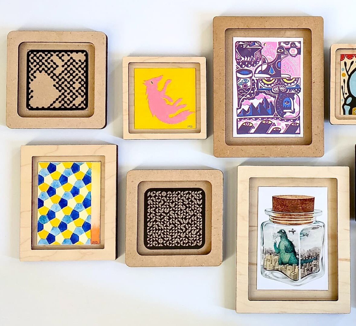 Intra απο ξύλο plywood 3mm-4mm πάχος - Κορνίζα Δίασταση 30x30 cm Intraeaxys-zo9y5dy7