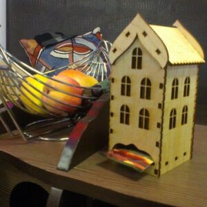 Intra απο ξύλο plywood 3mm-4mm πάχος - Σπίτι τσαγιού Δίασταση 40x50 cm Intraeaxys-lopr9z1w