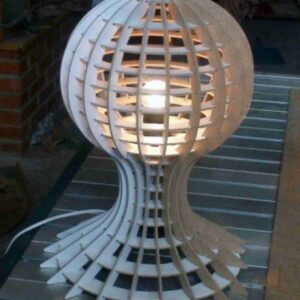 Intra απο ξύλο plywood 3mm-4mm πάχος - Λάμπα τρισδιάστατο παζλ Δίασταση 30x30 cm Intraeaxys-ro6n021x