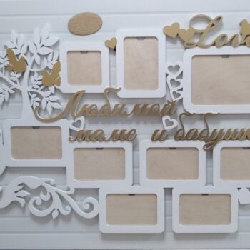 Intra απο ξύλο plywood 3mm-4mm πάχος - Διακοσμητικές κορνίζες για διακόσμηση τοίχου Δίασταση 30x30 cm Intraeaxys-eo0q4931 - Image 1