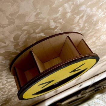 Intra απο ξύλο plywood 3mm-4mm πάχος - Χαριτωμένο Smiley επιτοίχιο ράφι αποθήκευσης Δίασταση 30x30 cm Intraeaxys-r7vmwn27 - Image 4