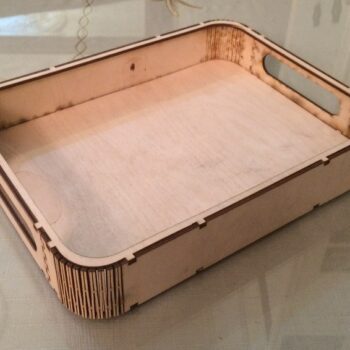 Intra απο ξύλο plywood 3mm-4mm πάχος - Δίσκος με χερούλια Δίασταση 30x30 cm Intraeaxys-eo4q8ry7 - Image 1