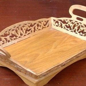 Intra απο ξύλο plywood 3mm-4mm πάχος - Πρότυπο διακοσμητικό δίσκο με λαβές Δίασταση 30x30 cm Intraeaxys-zo9ye4w7