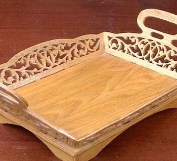 Intra απο ξύλο plywood 3mm-4mm πάχος - Πρότυπο διακοσμητικό δίσκο με λαβές Δίασταση 30x30 cm Intraeaxys-zo9ye4w7 - Image 1