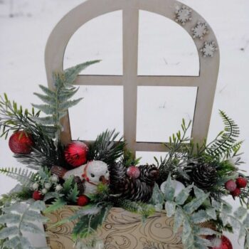 Intra απο ξύλο plywood 3mm-4mm πάχος - Στάση φυτών με γλάστρα Planter Pot Βάση γλάστρας για παράθυρο προβολής Δίασταση 30x30 cm Intraeaxys-d1lvknxo - Image 1