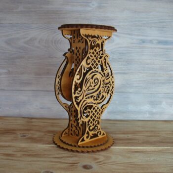 Intra απο ξύλο plywood 3mm-4mm πάχος - Διακοσμητικό Βάζο Ξύλινο σταντ λουλουδιών Δίασταση 30x30 cm Intraeaxys-pok3d597 - Image 3