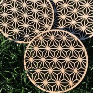 Intra απο ξύλο plywood 3mm-4mm πάχος - Ξύλινο Trivet Asanoha Δίασταση 30x30 cm Intraeaxys-eo4rdy1j