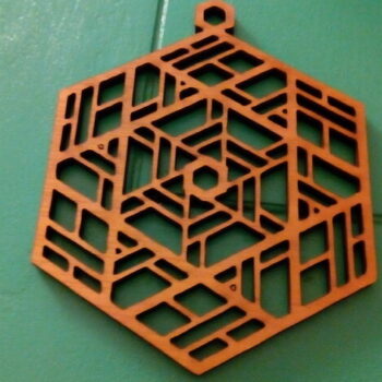 Intra απο ξύλο plywood 3mm-4mm πάχος - Στολίδι εμπνευσμένο από βιτρό Δίασταση 10x10 cm Intraeaxys-d1lekz7m - Image 1