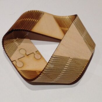 Intra απο ξύλο plywood 3mm-4mm πάχος - Λωρίδα Moebius Δίασταση 30x30 cm Intraeaxys-yon3q27r - Image 1