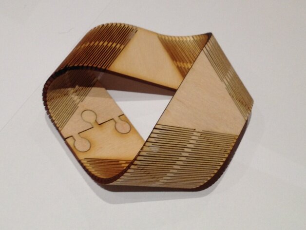 Intra απο ξύλο plywood 3mm-4mm πάχος - Λωρίδα Moebius Δίασταση 30x30 cm Intraeaxys-yon3q27r