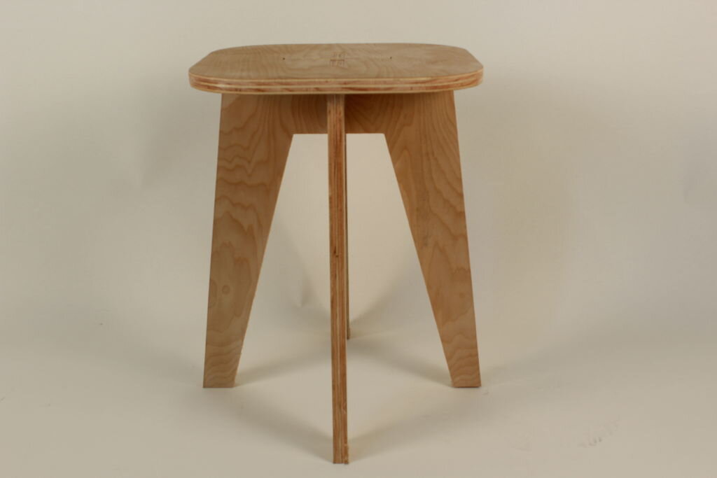 Intra απο ξύλο plywood 3mm-4mm πάχος - Πρότυπο ξύλινο σκαμπό Δίασταση 30x30 cm Intraeaxys-6o3ylqr7