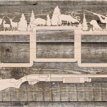 Intra απο ξύλο plywood 3mm-4mm πάχος - Κορνίζα κυνηγιού Δίασταση 30x30 cm Intraeaxys-ro6y9nm7 - Image 1