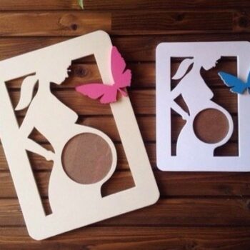 Intra απο ξύλο plywood 3mm-4mm πάχος - Κορνίζα υπερηχογράφημα εγκυμοσύνης Νέα κορνίζες για μωρό για πρώτη φωτογραφία Δίασταση 30x30 cm Intraeaxys-ro6y90q7 - Image 1