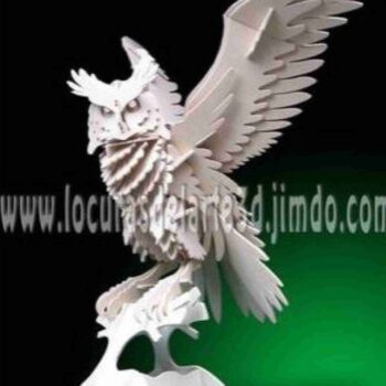 Intra απο ξύλο plywood 3mm-4mm πάχος - Κουκουβάγια 3D Ξύλινο παζλ Δίασταση 30x30 cm Intraeaxys-51rnz376 - Image 1