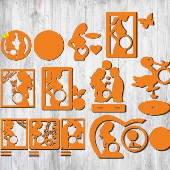 Intra απο ξύλο plywood 3mm-4mm πάχος - Κορνίζες φωτογραφιών υπερήχων Δίασταση 30x30 cm Intraeaxys-078y99mo - Image 1