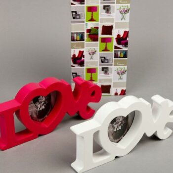 Intra απο ξύλο plywood 3mm-4mm πάχος - Κορνίζες Love Heart Δίασταση 30x30 cm Intraeaxys-d1lv30go - Image 1