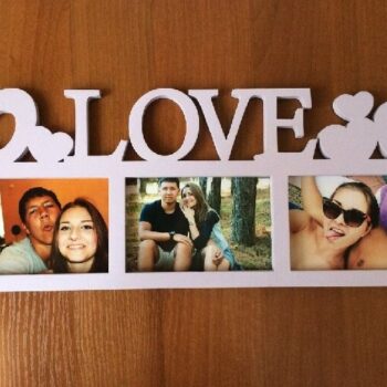 Intra απο ξύλο plywood 3mm-4mm πάχος - Κορνίζες αγάπης Δίασταση 30x30 cm Intraeaxys-075yv9po - Image 1