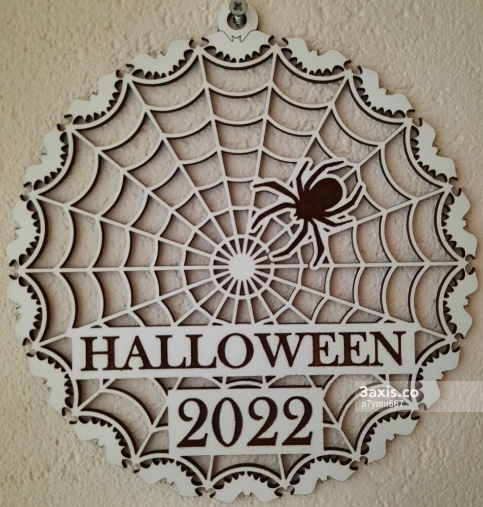 Intra απο ξύλο plywood 3mm-4mm πάχος - Spiderweb Halloween Δίασταση 30x30 cm Intraeaxys-p7ymn667