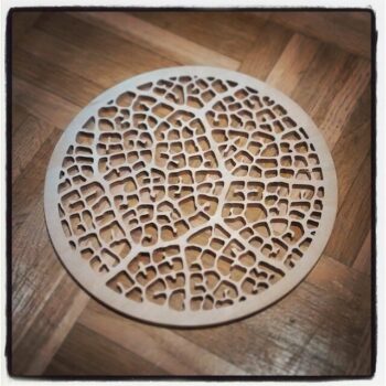 Intra απο ξύλο plywood 3mm-4mm πάχος - untersetzer-blattstruktur-fein Δίασταση 20x20 cm Intraeaxys-ro6ny61x - Image 1