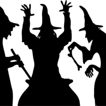 Intra απο ξύλο plywood 3mm-4mm πάχος - Απόκριες μάγισσα μαγείρεμα σιλουέτα Δίασταση 30x30 cm Intraeaxys-loppd3ow - Image 1