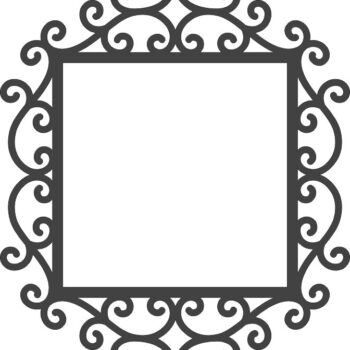 Intra απο ξύλο plywood 3mm-4mm πάχος - Πλαίσιο καθρέφτη Swirly Δίασταση 30x30 cm Intraeaxys-r7vvw67d - Image 1