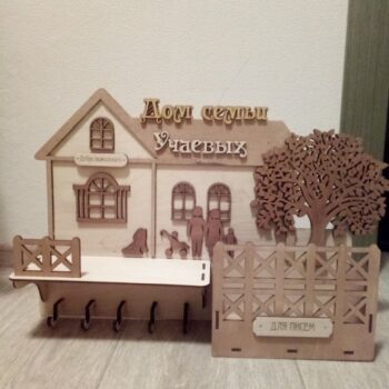 Intra απο ξύλο plywood 3mm-4mm πάχος - Κρεμάστρα τοίχου για κλειδιά με σχέδια για δέντρα CNC Δίασταση 30x30 cm Intraeaxys-lopqdl37 - Image 1