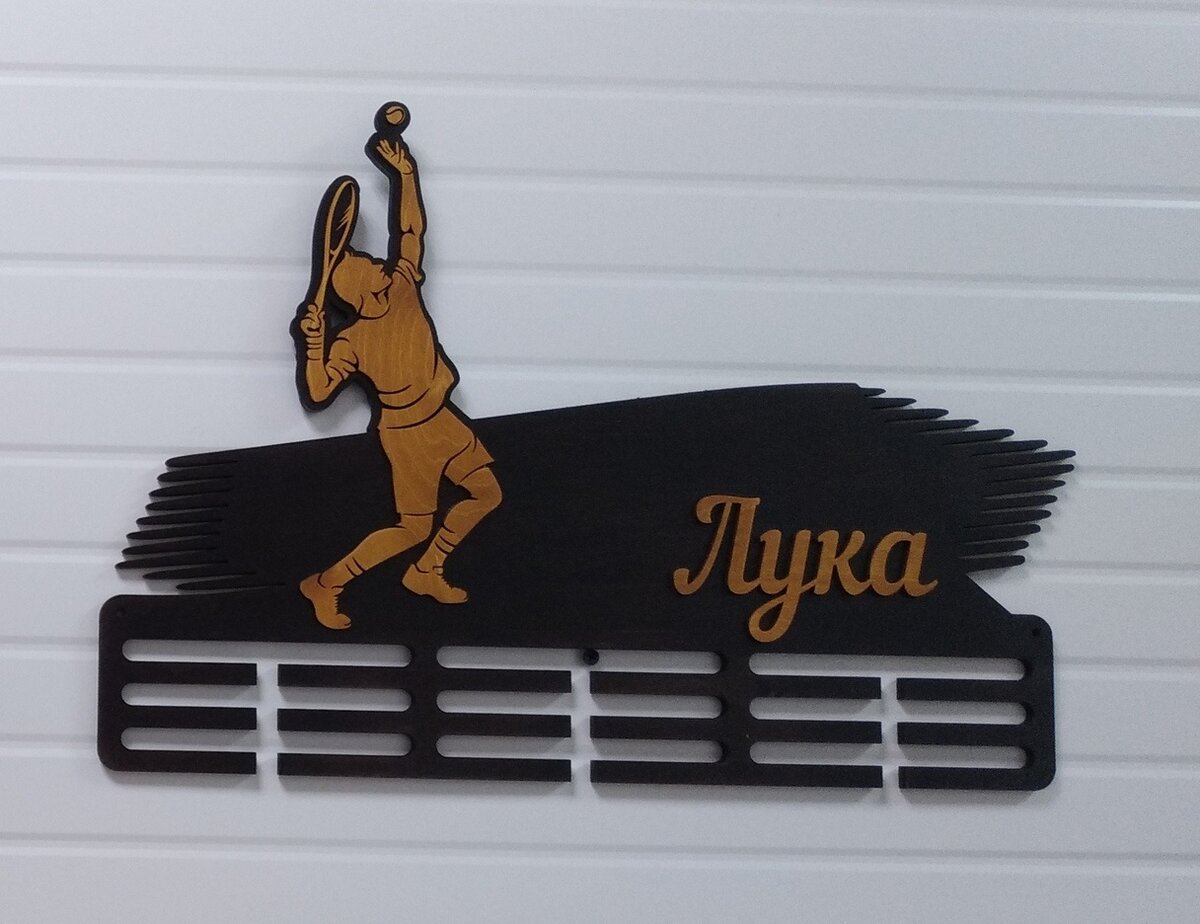 Intra απο ξύλο plywood 3mm-4mm πάχος - Ράφι επίδειξης μεταλλίων για μετάλλια τένις Δίασταση 30x30 cm Intraeaxys-d1lvx5xo