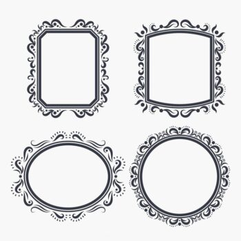 Intra απο ξύλο plywood 3mm-4mm πάχος - Floral πλαίσιο διανύσματα Δίασταση 30x30 cm Intraeaxys-6o3gpk7n - Image 1