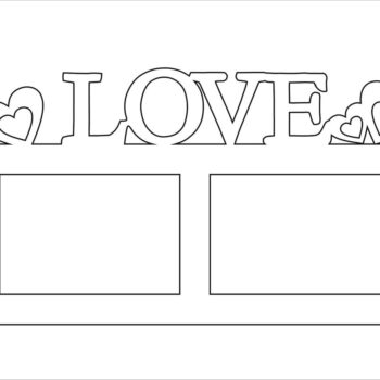 Intra απο ξύλο plywood 3mm-4mm πάχος - Love Ramka Na 2 Foto Δίασταση 30x30 cm Intraeaxys-d1lwzp7m - Image 1