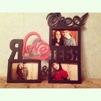 Intra απο ξύλο plywood 3mm-4mm πάχος - Ramka Σ 'αγαπώ Δίασταση 30x30 cm Intraeaxys-joeg8d16 - Image 1