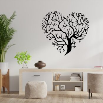 Intra απο ξύλο plywood 3mm-4mm πάχος - Διακόσμηση πλάκας τοίχου σε σχήμα καρδιάς Tree Of Life Δίασταση 30x30 cm Intraeaxys-91jd4k81 - Image 1