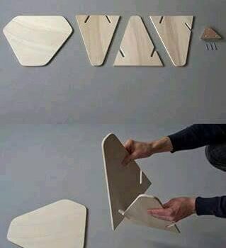 Intra απο ξύλο plywood 3mm-4mm πάχος - Το πρωτοποριακό βοηθητικό τραπέζι Wedge Δίασταση 30x30 cm Intraeaxys-eox4gj7z - Image 1