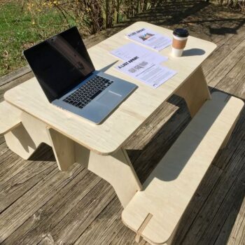 Intra απο ξύλο plywood 3mm-4mm πάχος - Flat Pack Τραπέζι πικνίκ Lasercut Δίασταση 20x20 cm Intraeaxys-eo43w81j - Image 1