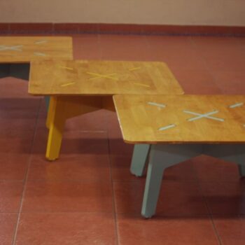 Intra απο ξύλο plywood 3mm-4mm πάχος - Χαμηλό Τραπέζι αλεσμένου CNC Δίασταση 30x30 cm Intraeaxys-poke58oj - Image 1